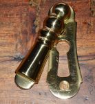 Solid Polished Brass Victorian Door Key covered Escutcheon (PB2013)
